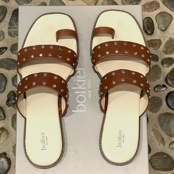 Botkier New York Studded Slide Sandals with Toe Ring - Picture 2 of 6
